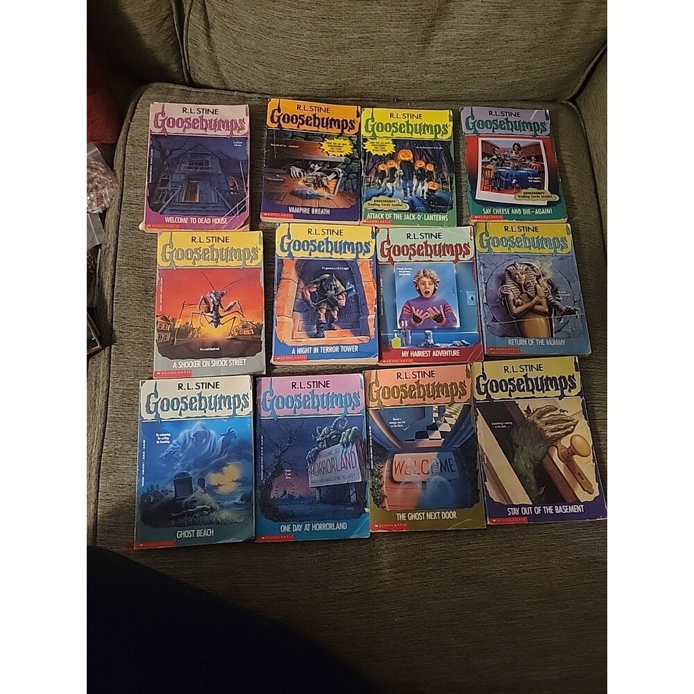 Vtg RL Stine Goosebumps Books Lot of 12 First Edition 90s Monster Ghost Mummy